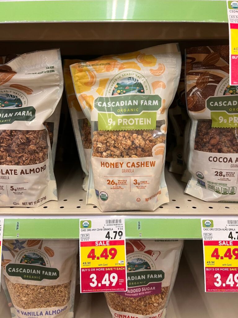 cascadian farm granola kroger shelf image (1)