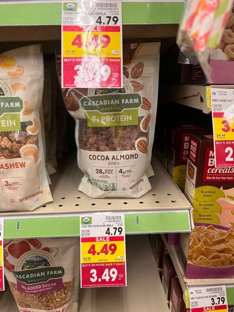 cascadian farm granola kroger shelf image (1)