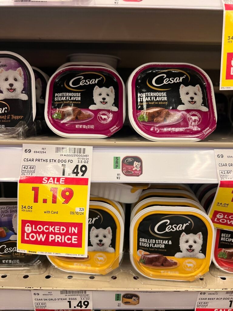cesar dog food kroger shelf image (1)