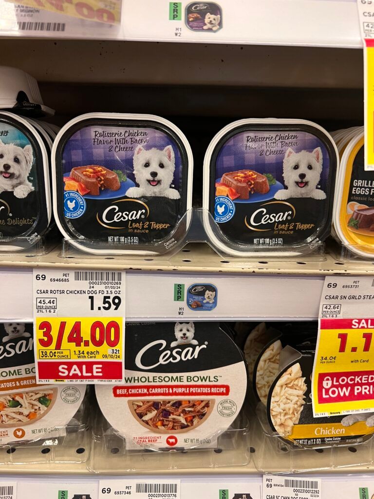 cesar dog food kroger shelf image (1)