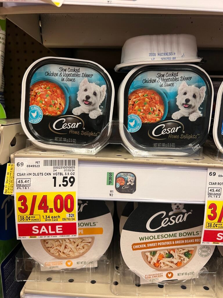 cesar dog food kroger shelf image (1)