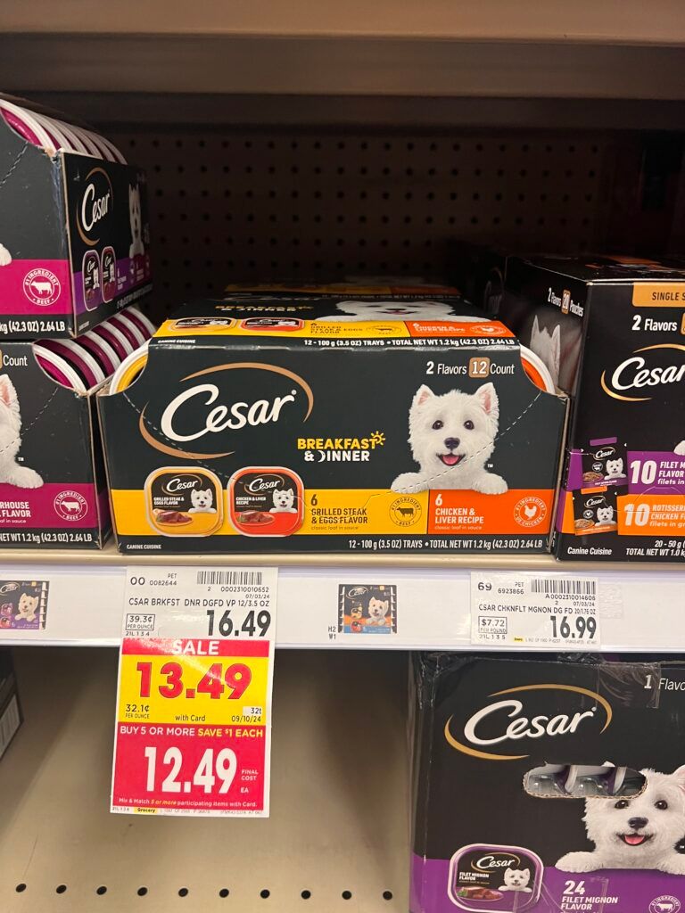cesar dog food kroger shelf image (1)