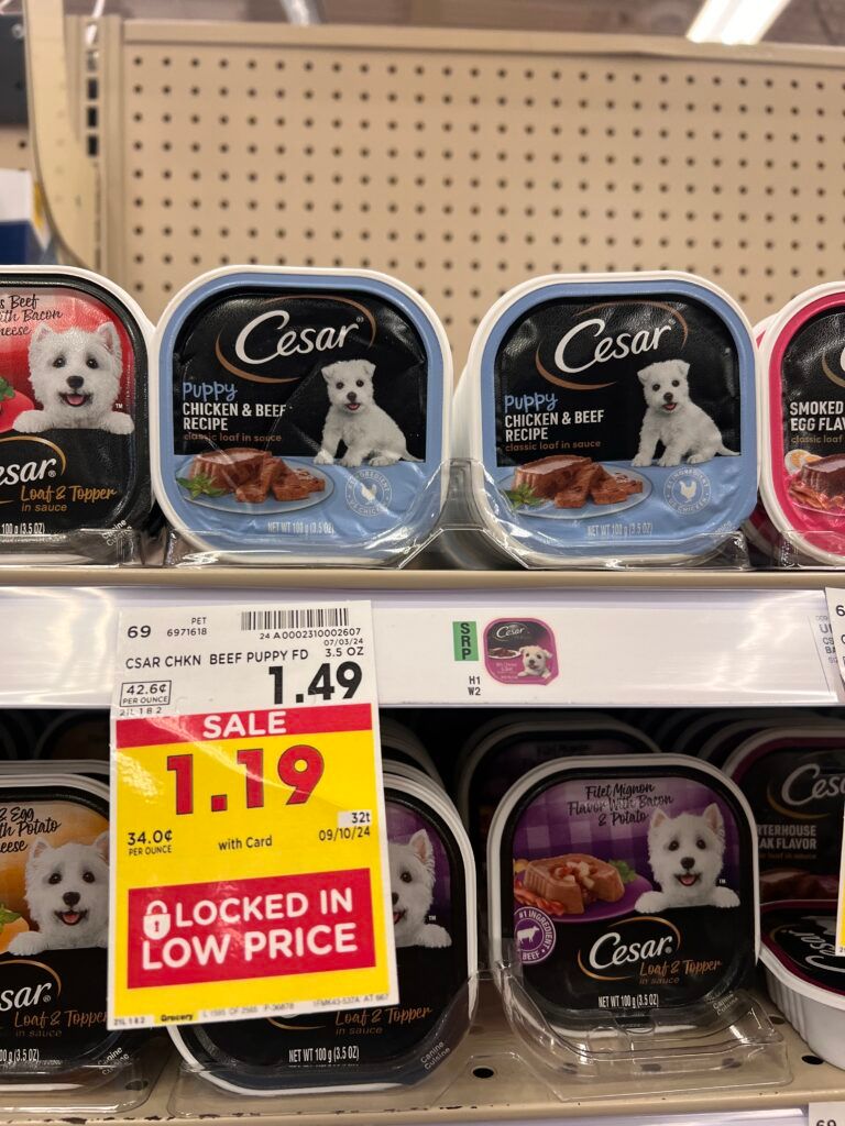 cesar dog food kroger shelf image (1)