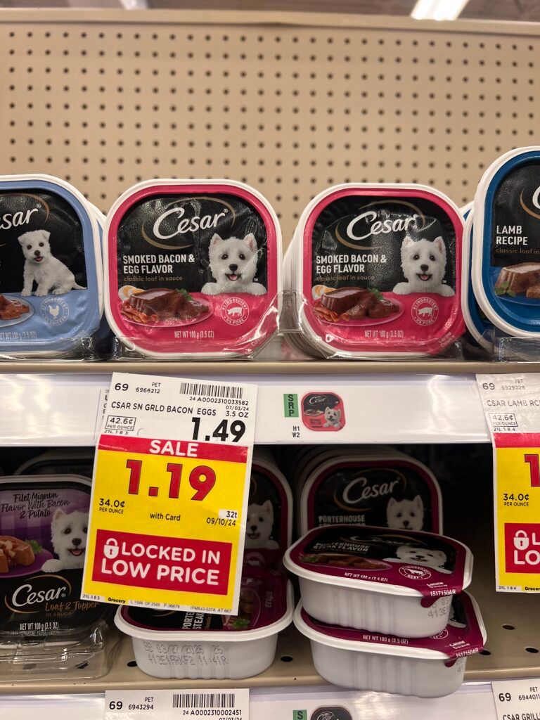 cesar dog food kroger shelf image (1)