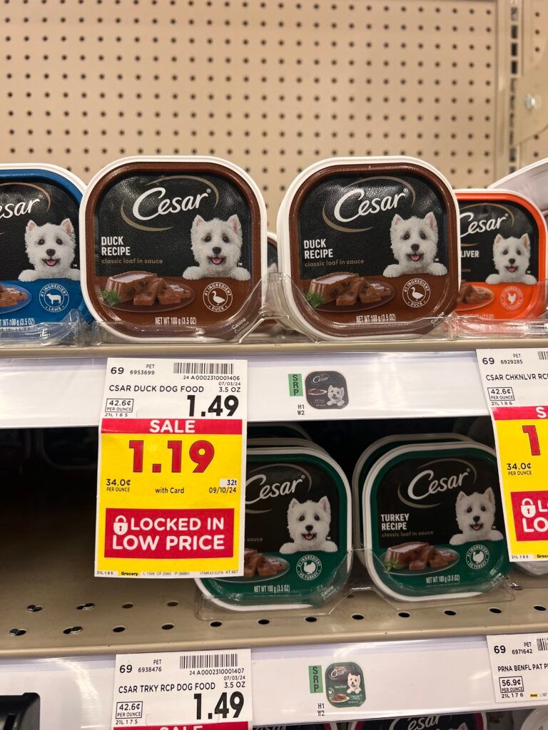 cesar dog food kroger shelf image (1)