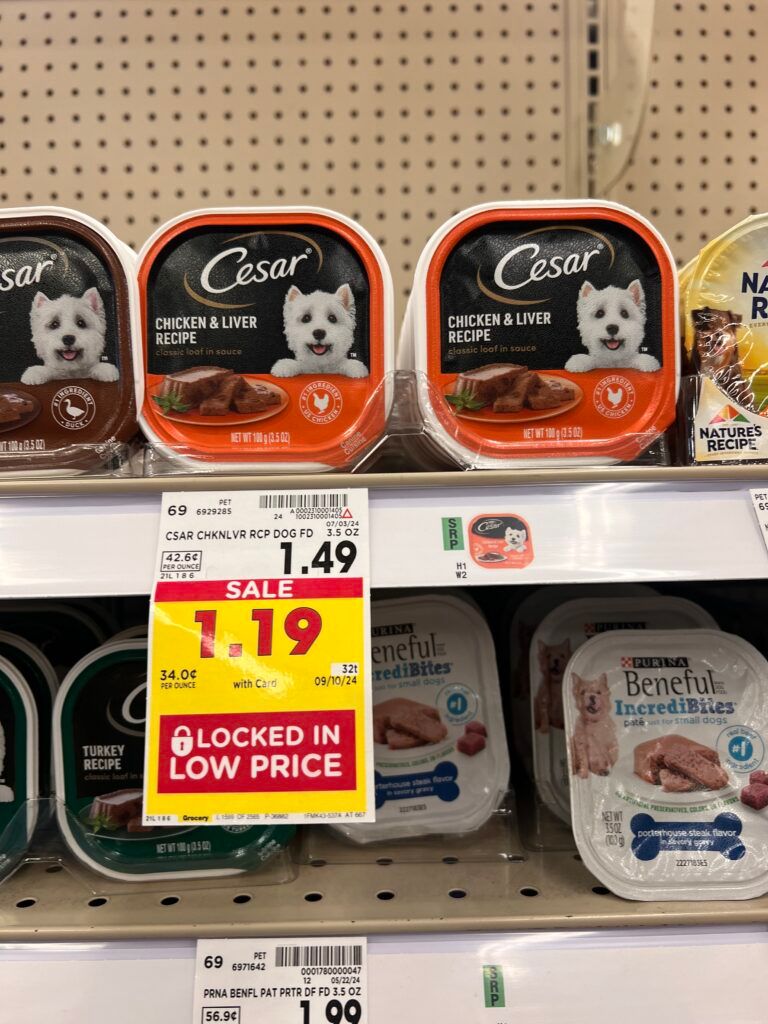cesar dog food kroger shelf image (1)