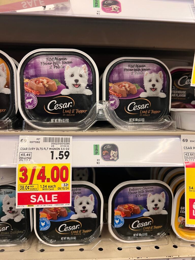 cesar dog food kroger shelf image (1)
