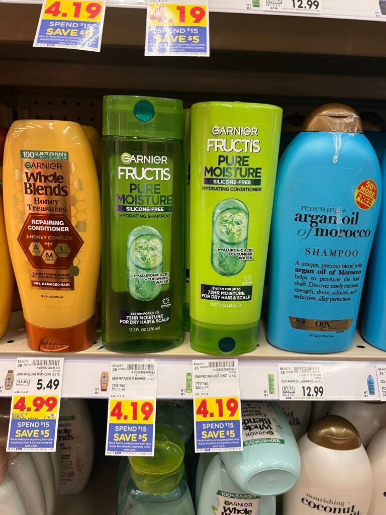 garnier fructis shampoo and conditioner kroger shelf image (1)