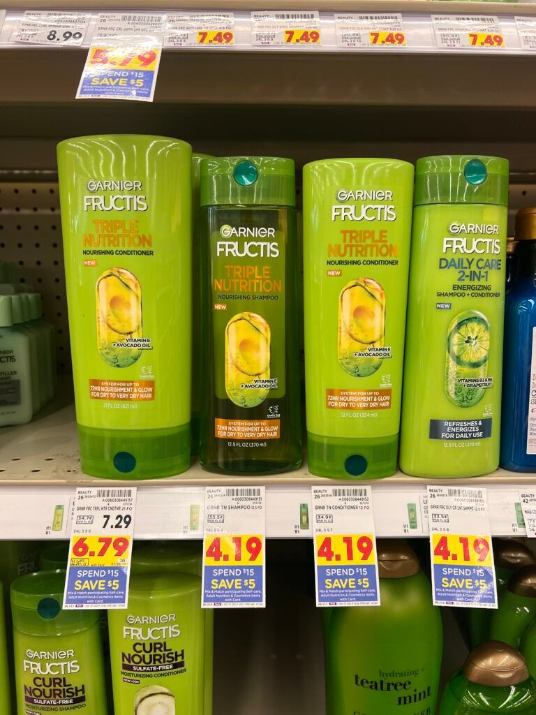 garnier fructis shampoo and conditioner kroger shelf image (1)