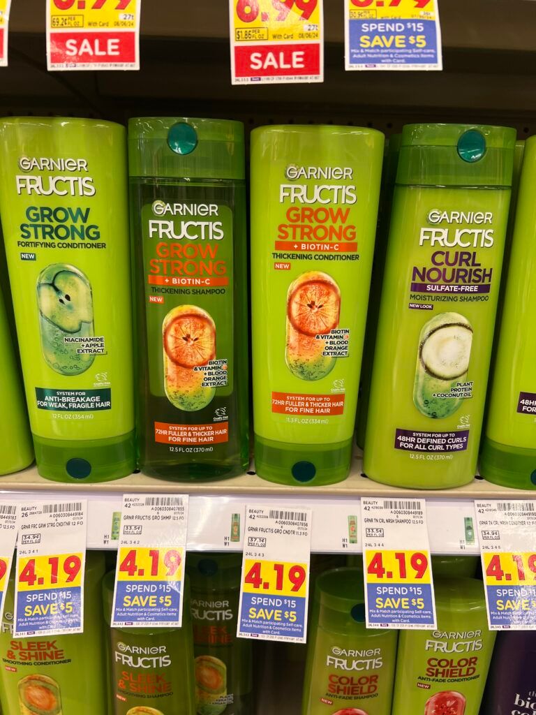 garnier fructis shampoo and conditioner kroger shelf image (1)