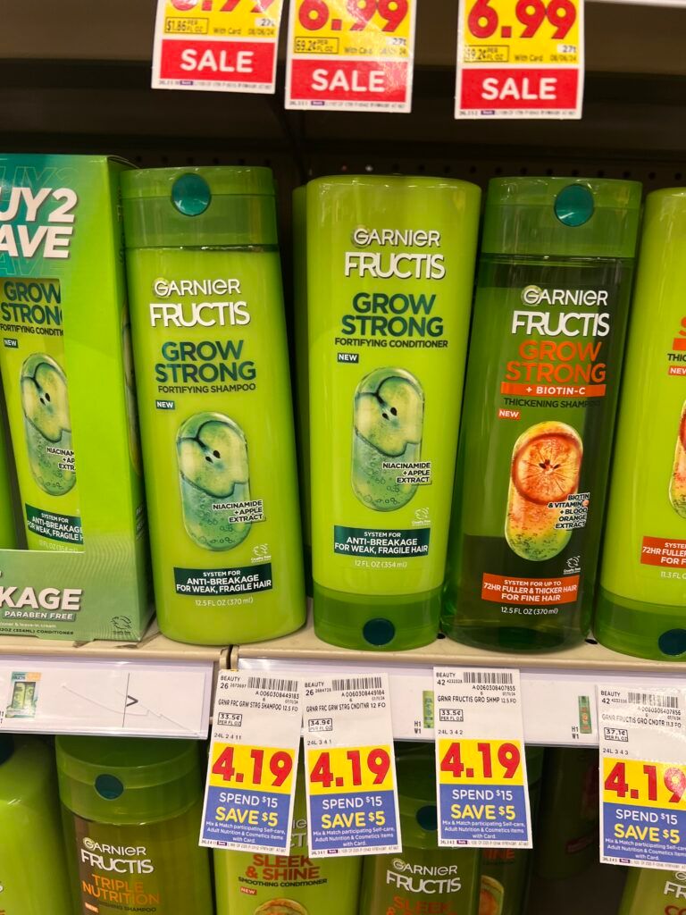 garnier fructis shampoo and conditioner kroger shelf image (1)