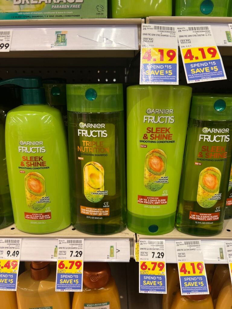 garnier fructis shampoo and conditioner kroger shelf image (1)