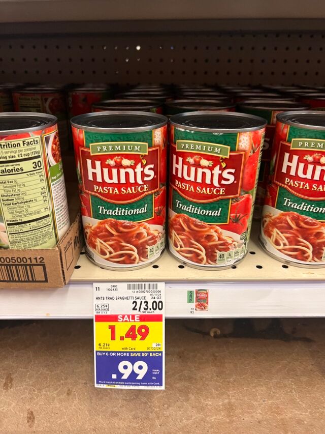 Hunt's Pasta Sauce as low as 99¢! - Kroger Krazy