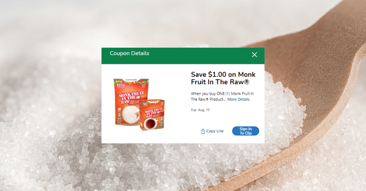 Monk Fruit in the Raw Zero Calorie Sweetener as low as $2.49! - Kroger ...