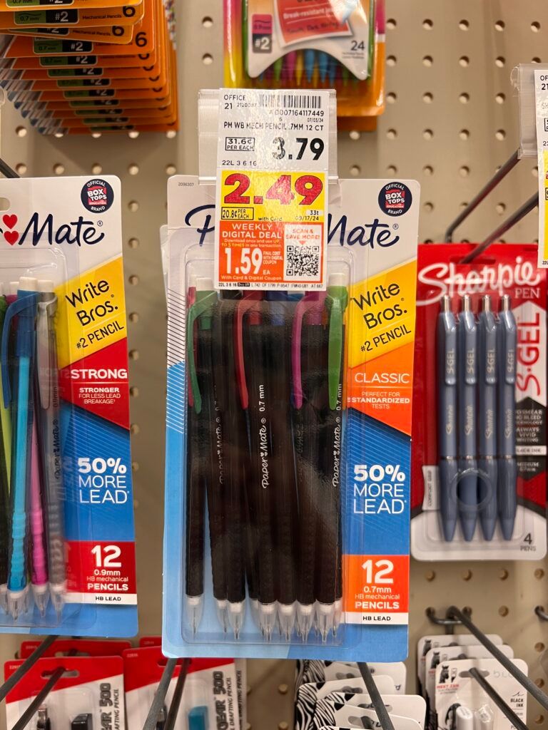 paper mate mechanical pencil kroger shelf image (1)