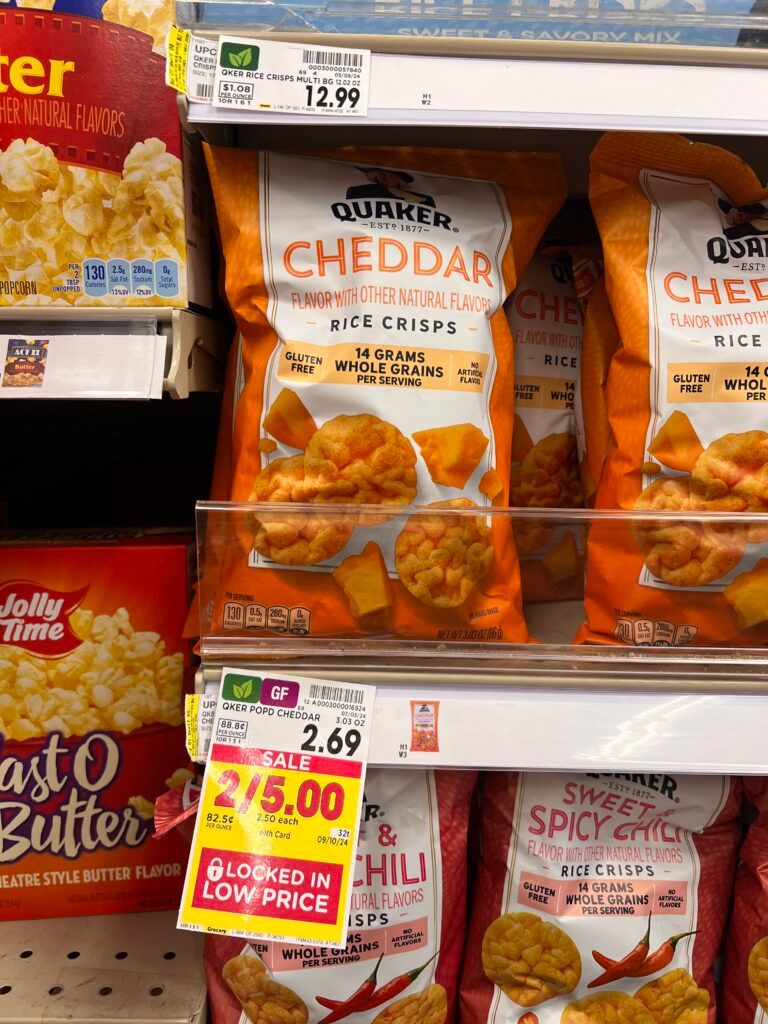 quaker rice snacks kroger shelf image (1)