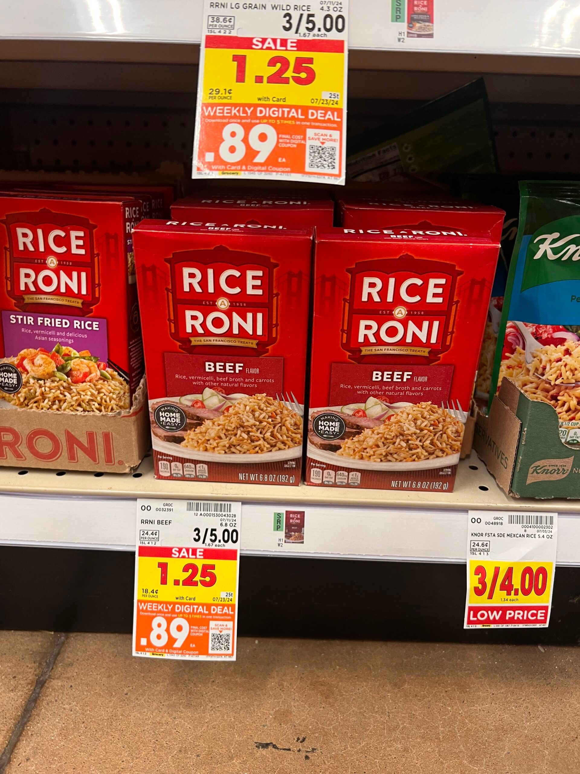 Kroger Rice Roni Rice-A-Roni and Pasta Roni as low as 89¢! - Kroger Krazy