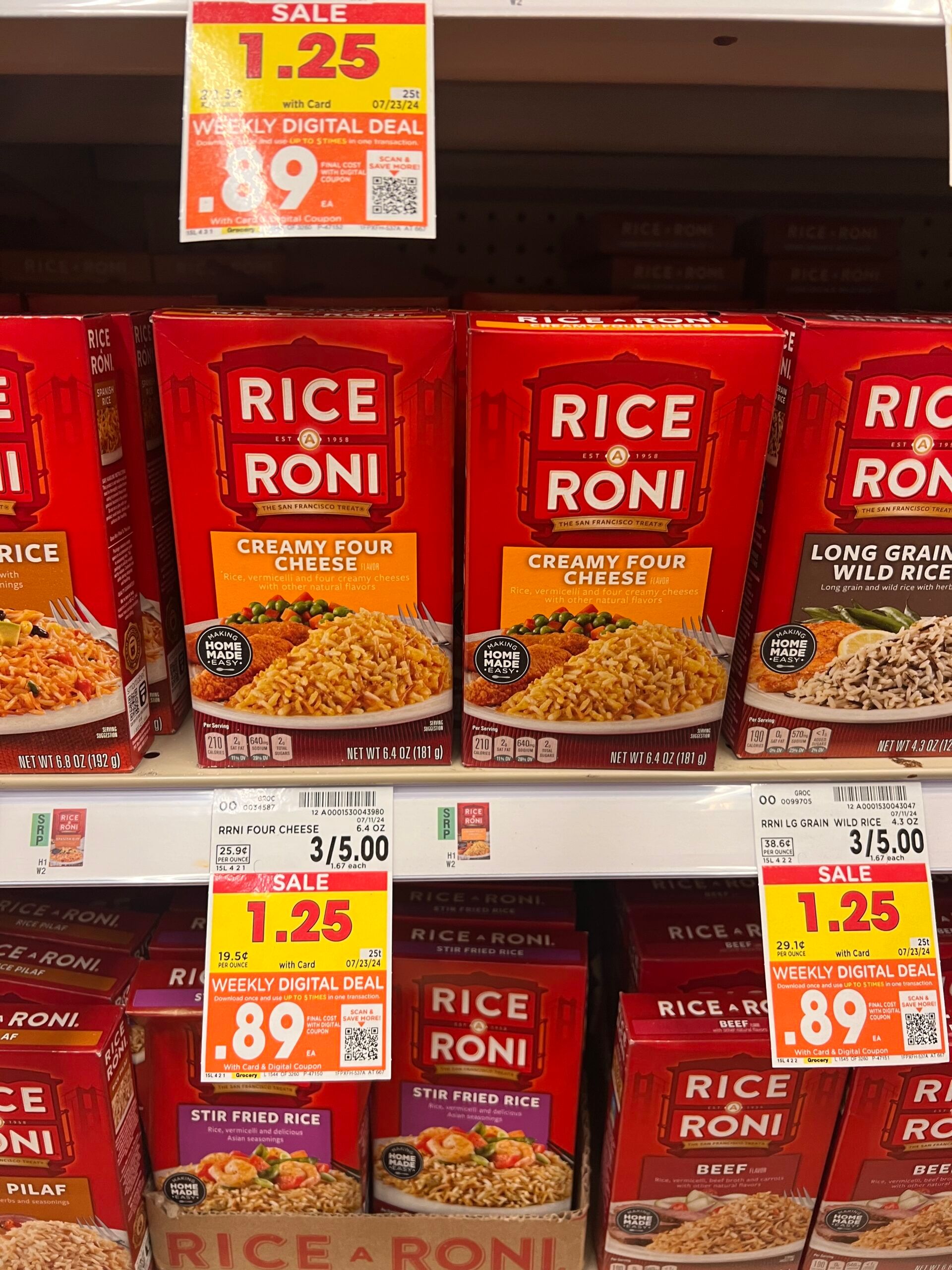 Kroger Rice Roni Rice-A-Roni and Pasta Roni as low as 89¢! - Kroger Krazy