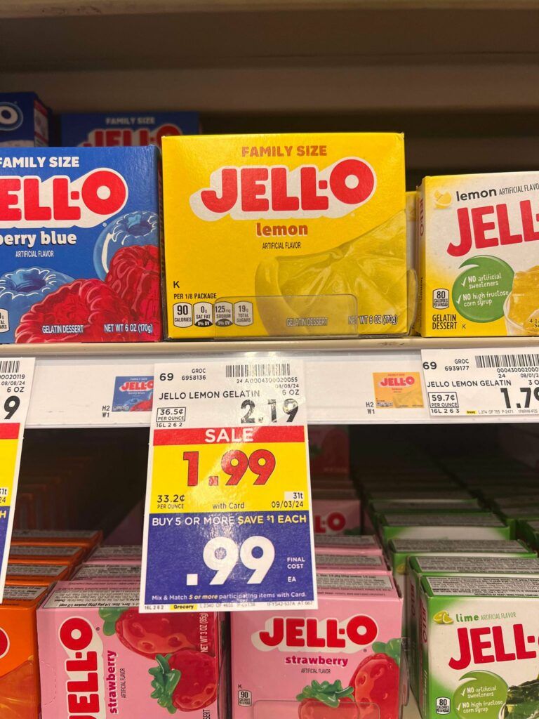 Jell-O Pudding and Gelatin Kroger Shelf Image
