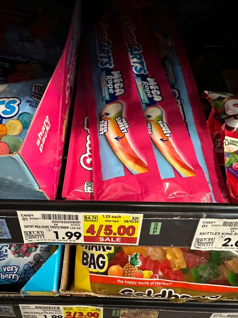 SweeTARTS® Mega Rope Twisted Rainbow Punch Kroger shelf image