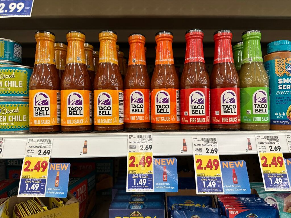 taco bell sauces kroger shelf image