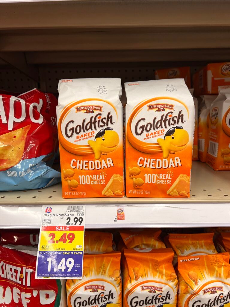 Pepperidge Farm Goldfish Kroger Shelf Image