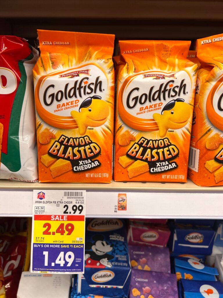 Pepperidge Farm Goldfish Kroger Shelf Image