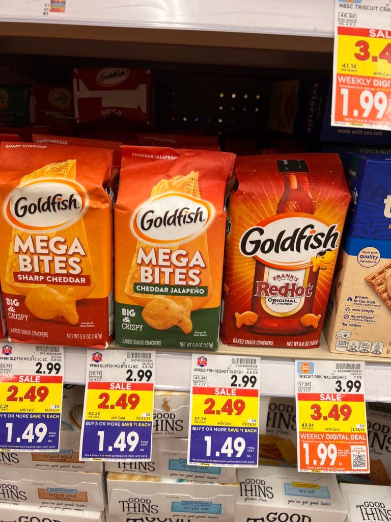 Pepperidge Farm Goldfish Kroger Shelf Image