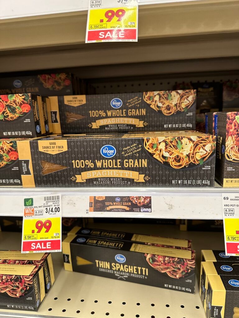 Kroger Pasta Shelf Image