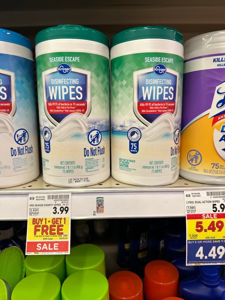 kroger disinfecting wipes shelf image (1)