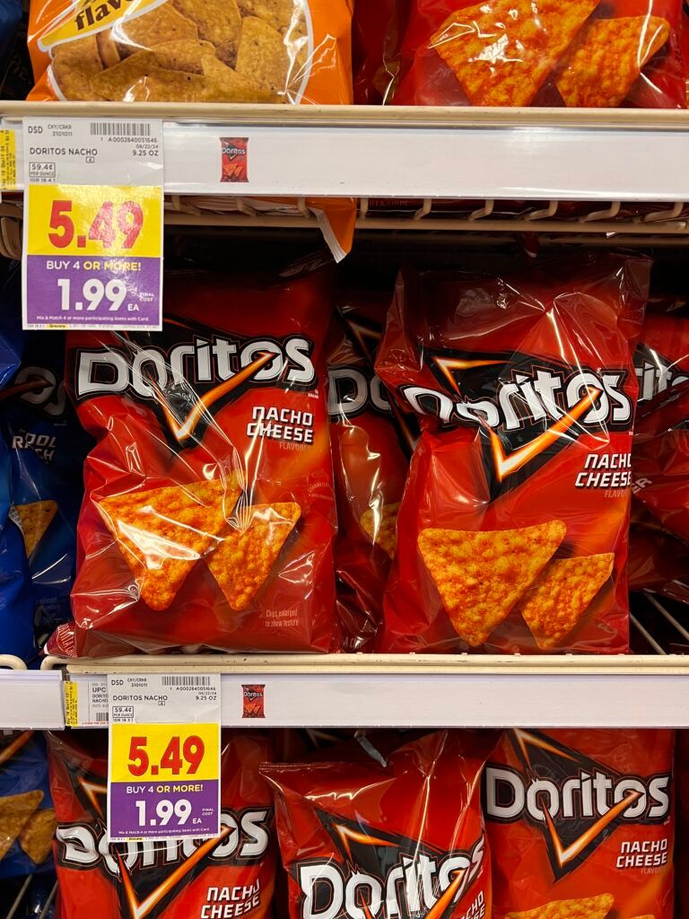 ruffles, doritos, fritos, sunchips kroger shelf image (1)