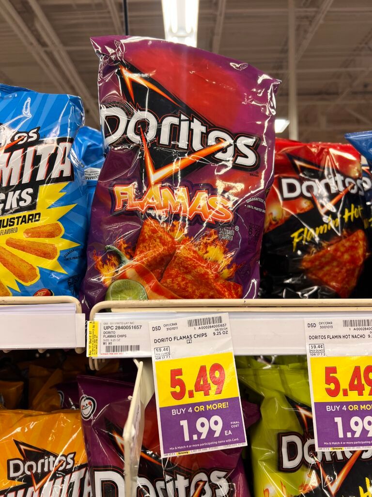 ruffles, doritos, fritos, sunchips kroger shelf image (1)