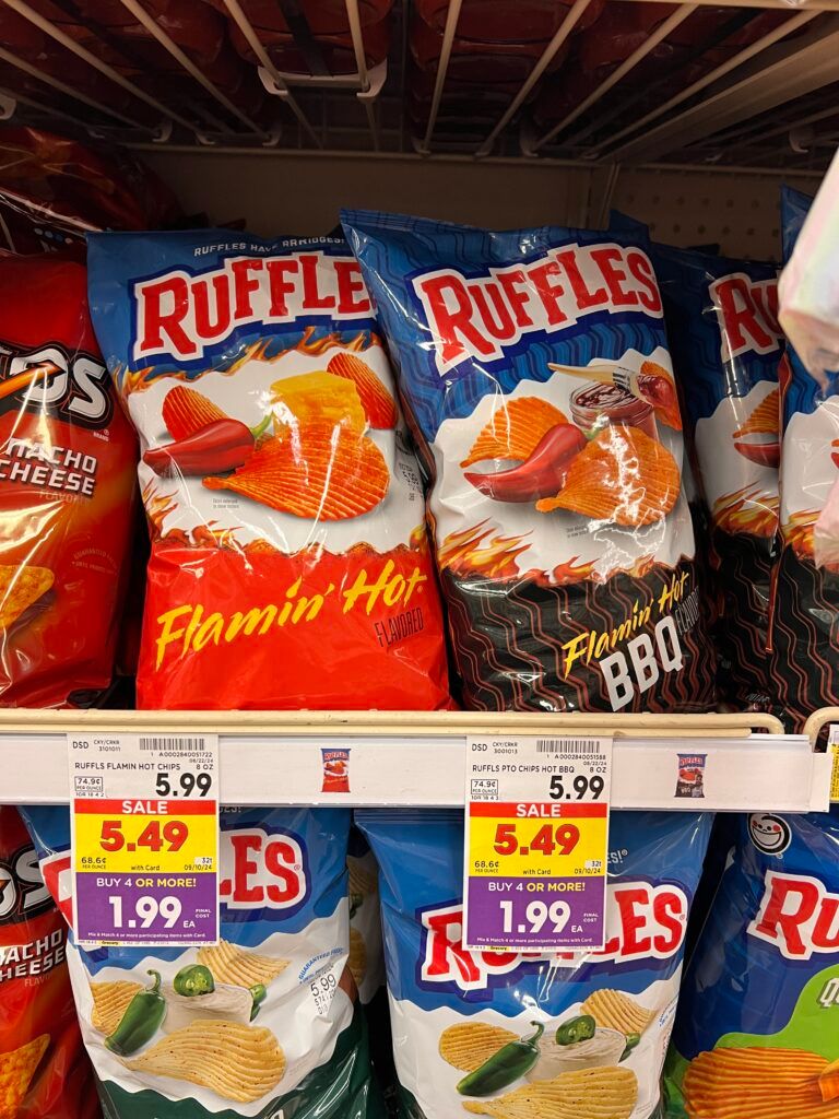 ruffles, doritos, fritos, sunchips kroger shelf image (1)