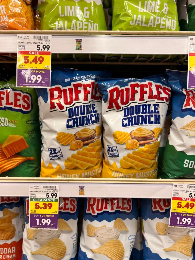 ruffles, doritos, fritos, sunchips kroger shelf image (1)
