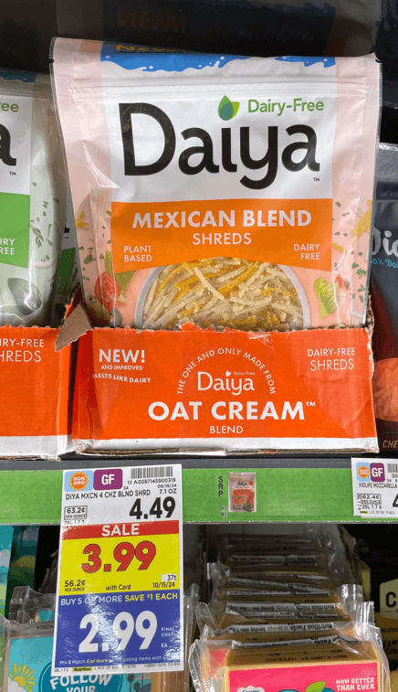 Daiya Dairy-Free Cheese Kroger Shelf Image