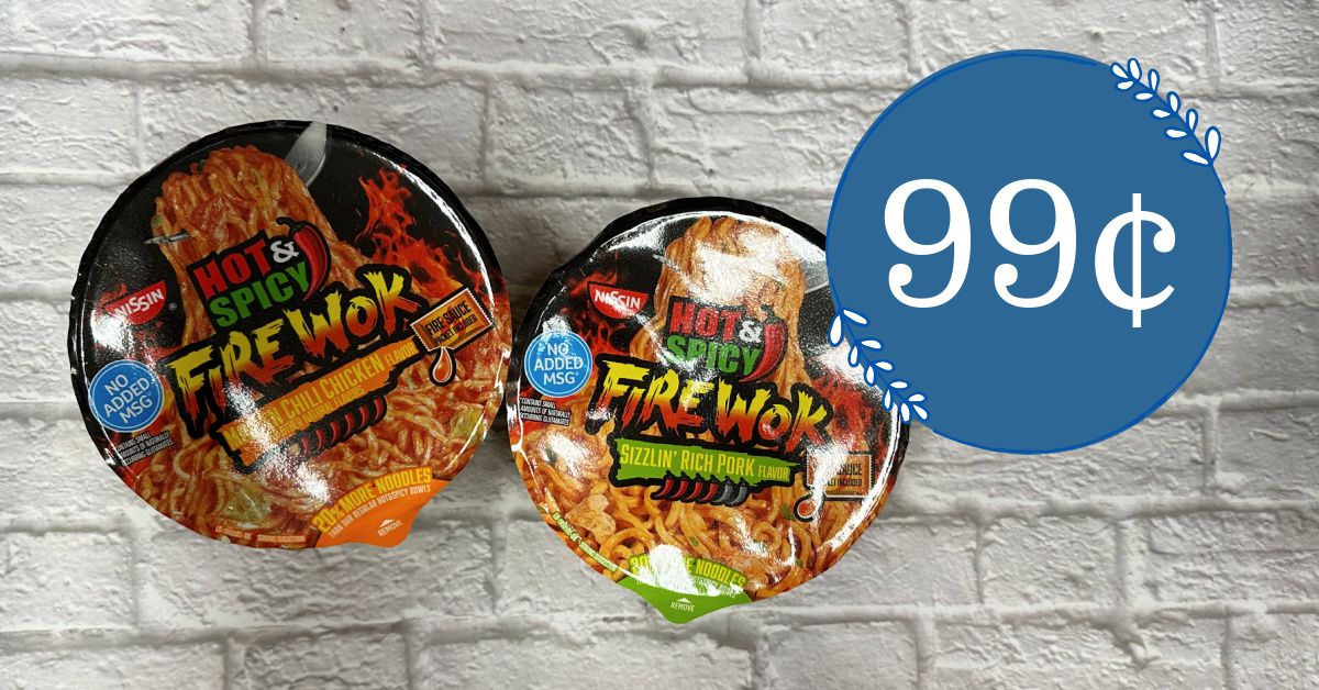 Nissin Hot & Spicy Fire Wok Noodles are 99¢ - Kroger Krazy