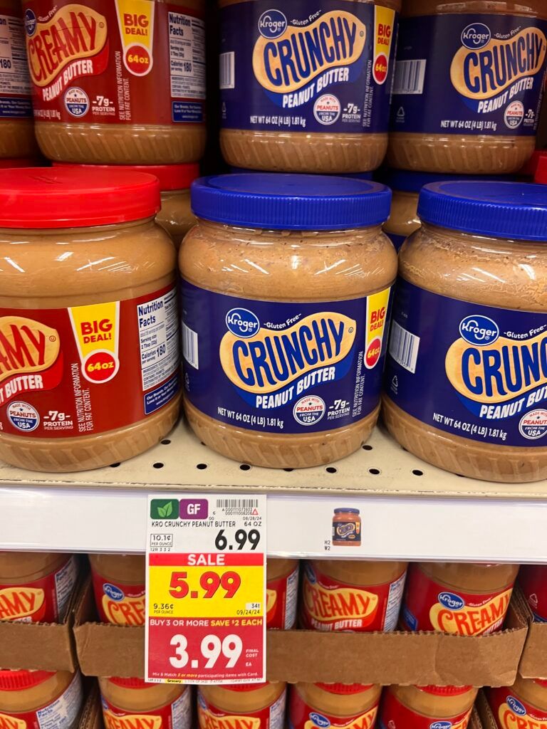 kroger peanut butter shelf image