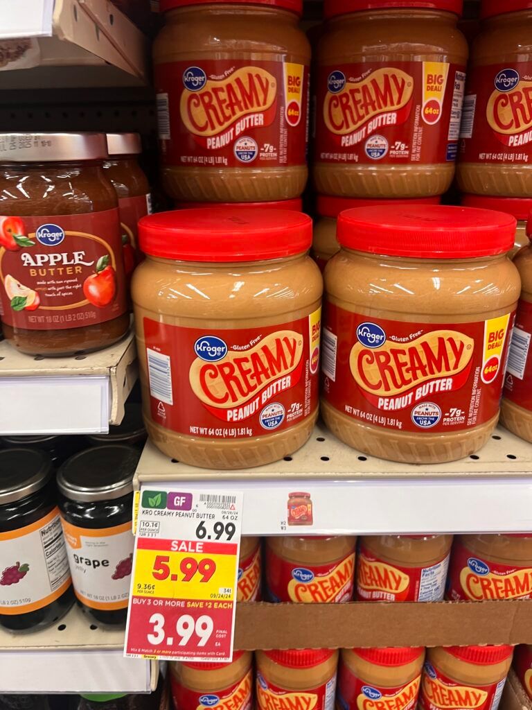 kroger peanut butter shelf image