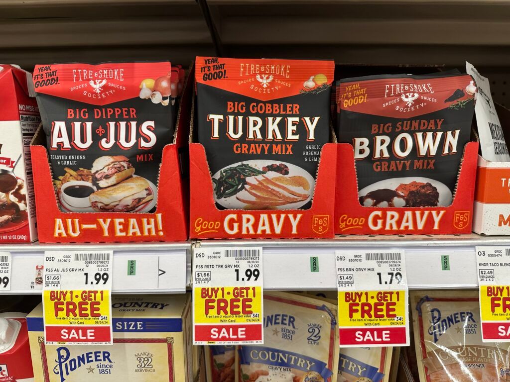 fire and smoke gravy mix kroger shelf image