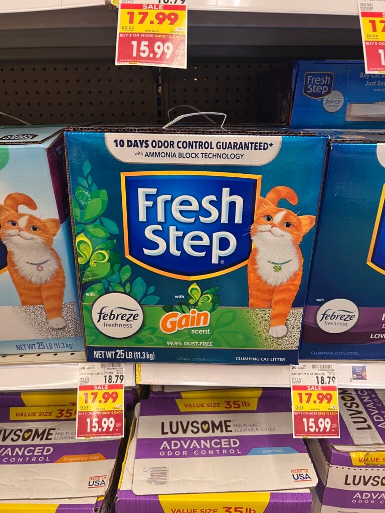 fresh step cat litter kroger shelf image (1)