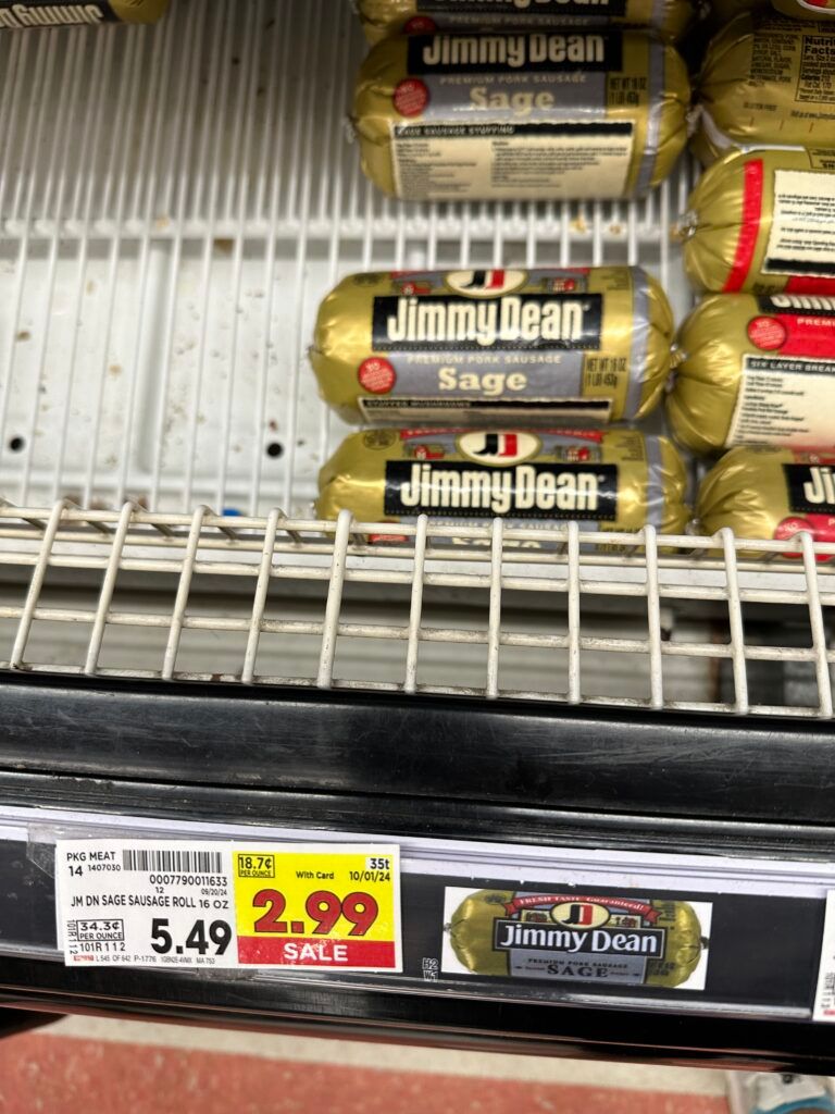 jimmy dean sausage roll kroger shelf image (1)