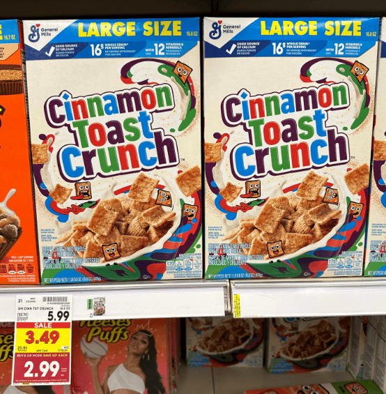 General Mills Cereals Kroger Shelf Image