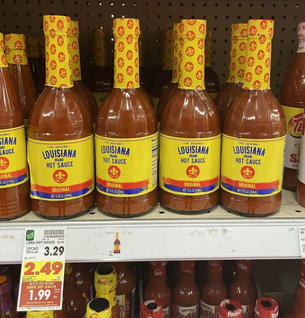 Louisiana hot sauce kroger shelf image