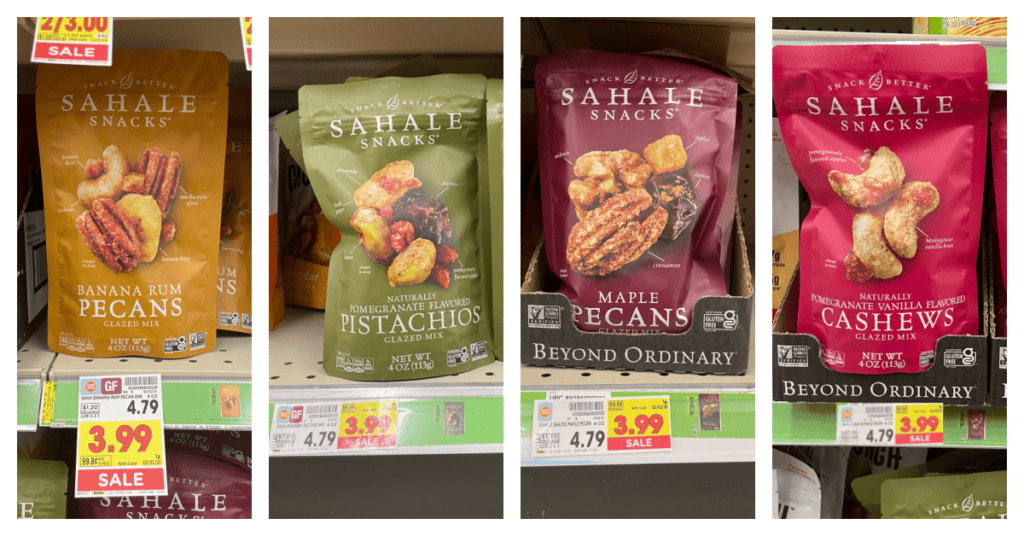 Sahale Snacks Kroger Shelf Images