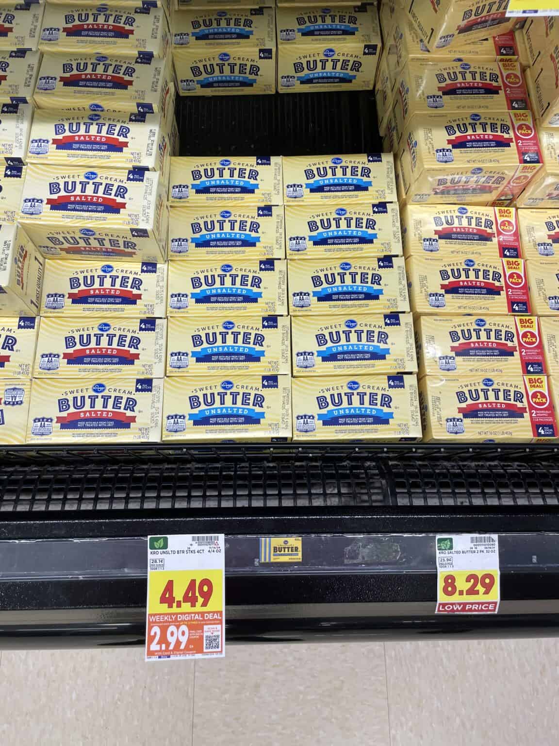 Kroger Butter as low as $2.99! - Kroger Krazy