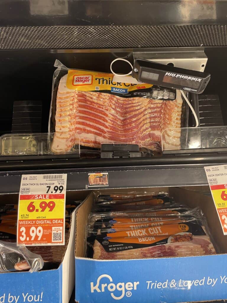 oscar mayer bacon kroger shelf image