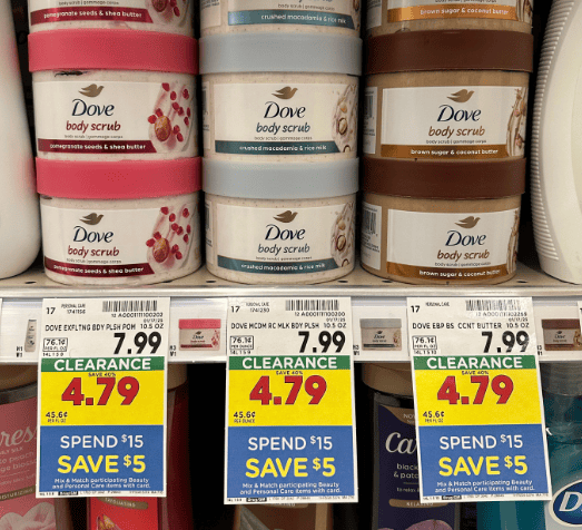Dove Body Scrub Kroger Shelf Image