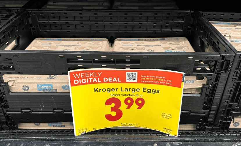 Kroger Large Eggs Shelf Image