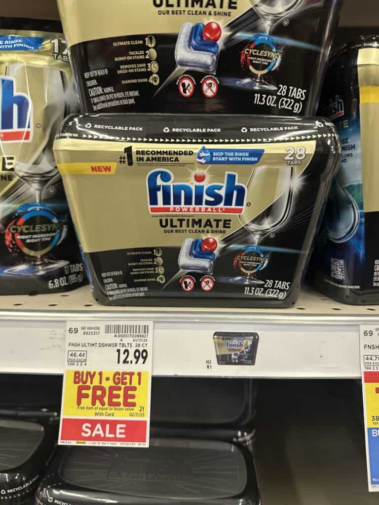 Finish Dishwasher Detergent Kroger Shelf Image