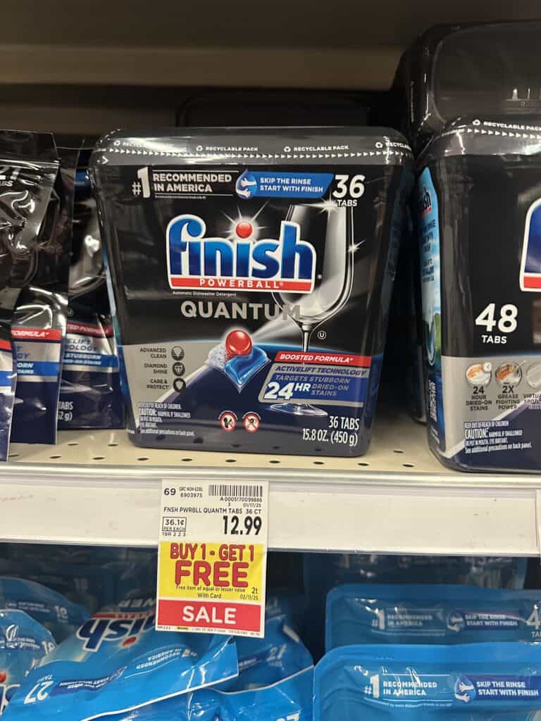 Finish Dishwasher Detergent Kroger Shelf Image